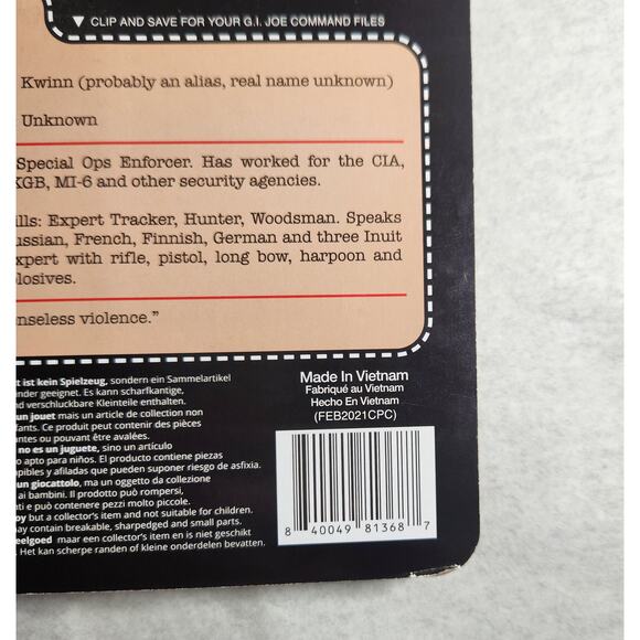 G. I. Joe Kwinn Elite Tracker Super 7 Reaction figure 4" Action Figure Brand New - Picture 6 of 7